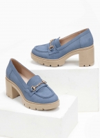 Loafers suede με τακούνι estil