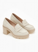 Loafers suede με τακούνι estil
