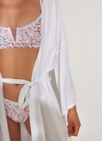Μαγιό floral μπικίνι με V cut άνοιγμα