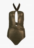 Μαγιό ολόσωμο γυαλιστερό με cut outs