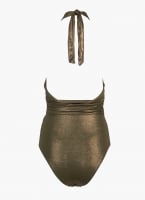 Μαγιό ολόσωμο γυαλιστερό με cut outs