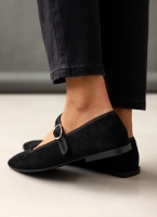 Μπαλαρίνες με λουράκι suede