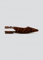 Μπαλαρίνες μυτερές suede slingback με στρας ERYNN