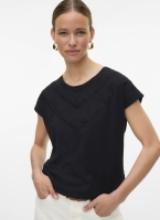 Μπλούζα με πλεκτή λεπτομέρεια Vero Moda 10329678