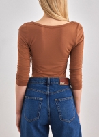 Μπλουζάκι μακρυμάνικο crop top Different-Shop 01-179