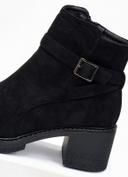 Μποτάκια casual suede με ζωνάκι