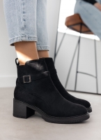 Μποτάκια casual suede με ζωνάκι
