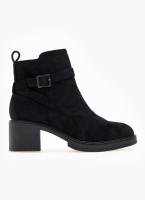 Μποτάκια casual suede με ζωνάκι
