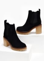 Μποτάκια chelsea suede με κρεπ τακούνι ERYNN