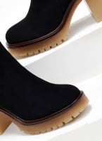 Μποτάκια chelsea suede με κρεπ τακούνι ERYNN