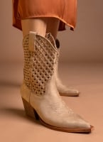 Μποτάκια cowboy με διάτρητο σχέδιο CORINA