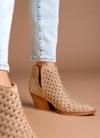 Μποτάκια cowboy με πλεκτό σχέδιο CORINA