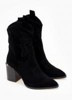 Μποτάκια cowboy suede με ραφές