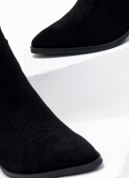 Μποτάκια cowboy suede με ραφές