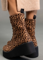 Μποτάκια platforms suede με print ERYNN