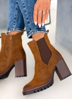 Μποτάκια suede chelsea με τακούνι Erynn