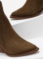 Μποτάκια suede cowboy με στρας Belucci
