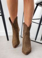 Μποτάκια suede cowboy με στρας Belucci
