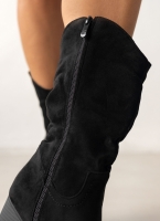 Μποτάκια suede cowboy μυτερά