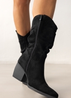 Μποτάκια suede cowboy μυτερά