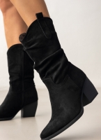 Μποτάκια suede cowboy μυτερά