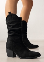 Μποτάκια suede cowboy μυτερά