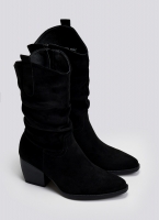 Μποτάκια suede cowboy μυτερά