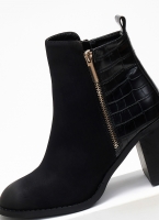 Μποτάκια suede με ανάγλυφο pattern Erynn