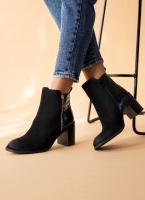 Μποτάκια suede με ανάγλυφο pattern Erynn