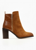 Μποτάκια suede με ανάγλυφο pattern Erynn