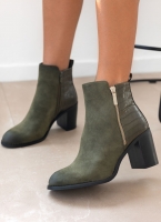 Μποτάκια suede με ανάγλυφο pattern Erynn