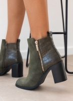 Μποτάκια suede με ανάγλυφο pattern Erynn
