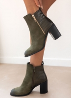Μποτάκια suede με ανάγλυφο pattern Erynn