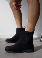 Μποτάκια suede με φερμουάρ
