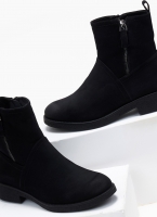 Μποτάκια suede με φερμουάρ