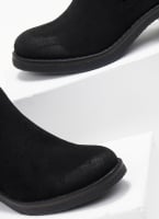 Μποτάκια suede με κρεπ τακούνι ERYNN