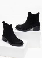 Μποτάκια suede με κρεπ τακούνι ERYNN