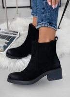 Μποτάκια suede με κρεπ τακούνι ERYNN
