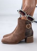 Μποτάκια suede με κρίκο ERYNN