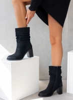 Μποτάκια suede με σούρα Erynn