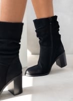 Μποτάκια suede με σούρα Erynn
