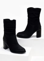 Μποτάκια suede με σούρα Erynn