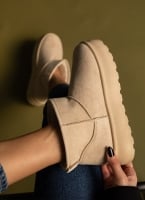 Μποτάκια suede με συνθετική γούνα
