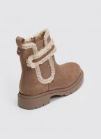 Μποτάκια suede με συνθετικό sheepskin ERYNN