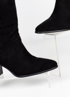 Μποτάκια suede με τακούνι