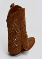 Μπότες cowboy suede με γύρισμα ERYNN