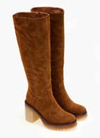 Μπότες suede με κρεπ τακούνι Erynn