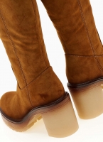 Μπότες suede με κρεπ τακούνι Erynn
