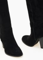 Μπότες suede με τακούνι