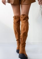 Μπότες πάνω από το γόνατο suede